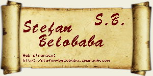 Stefan Belobaba vizit kartica